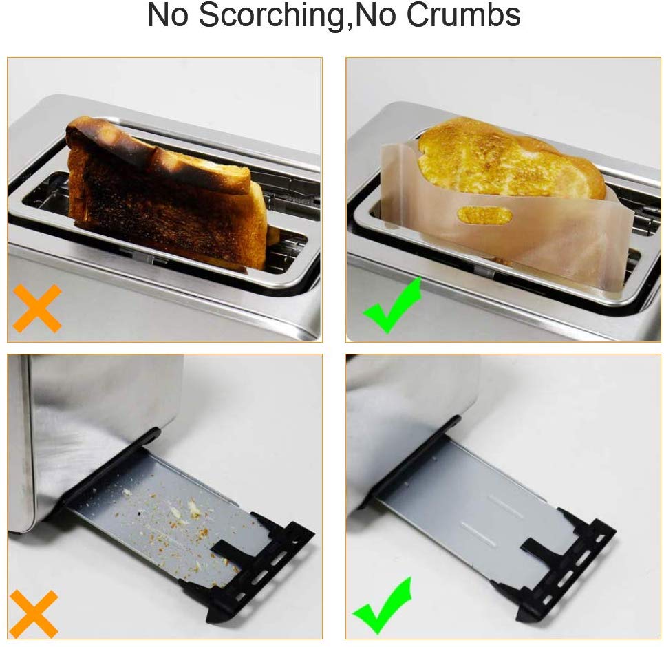 20pcs/pack Non Stick Toaster Bags Reusable Heat Resistant Grilled Cheese Sandwich Bread Bag Kitchen Cooking Toaster Oven Bags