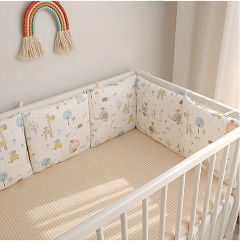 6 Stks/set Katoenen Baby Wieg Bed Bumpers Baby Anti-Collision Zachte Comfortabele Wasbare Pasgeboren Wieg Beddengoed Protector: animal