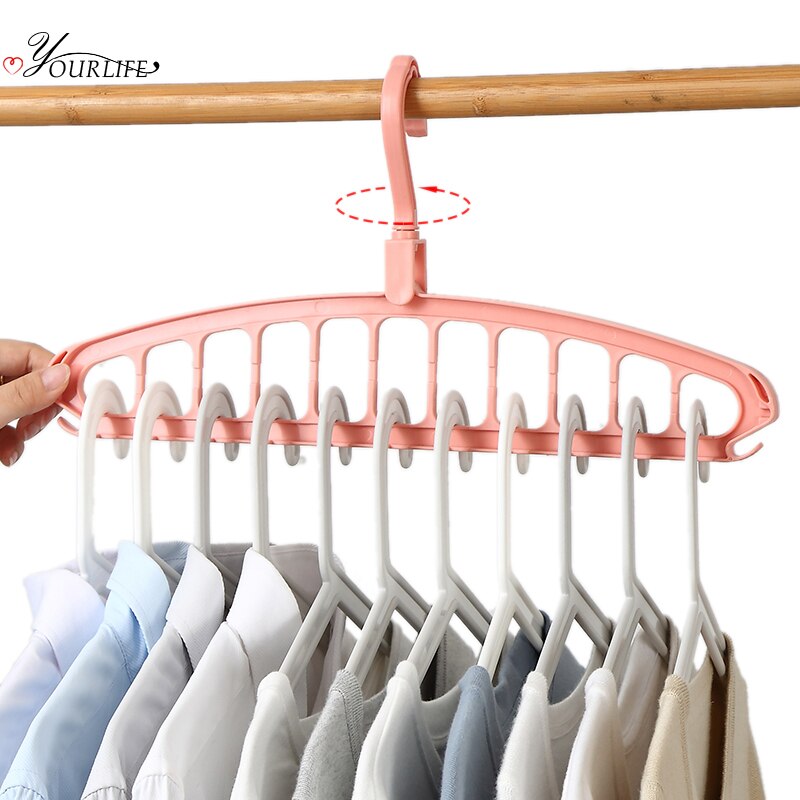 OYOURLIFE Multi-function Magic Clothes Hanger Rotatable Hanger Drying Rack Outdoor Anti-Slip Hangers For Clothes Laundry Rack