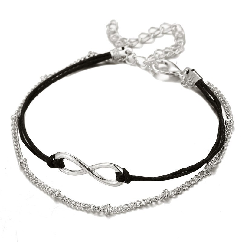 Spedizione Gratuita Infinity Cavigliere Fascino per Le Donne Fatti A Mano Corda Catena Della Caviglia Degli Uomini del Regalo Dei Monili