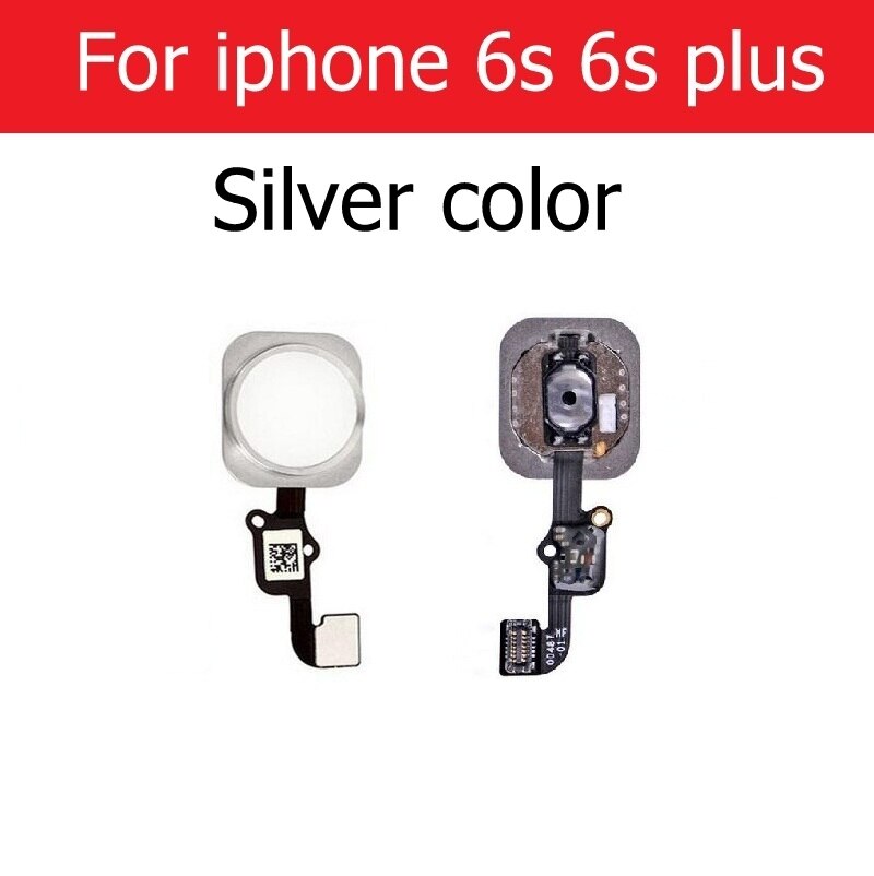 Home Button Flex Cable Assembly For iPhone 5S SE 6 6s 7 8 Plus Home Button Screen On Contral Flex Cable Replacement Repair Parts: For 6s 6splus silver