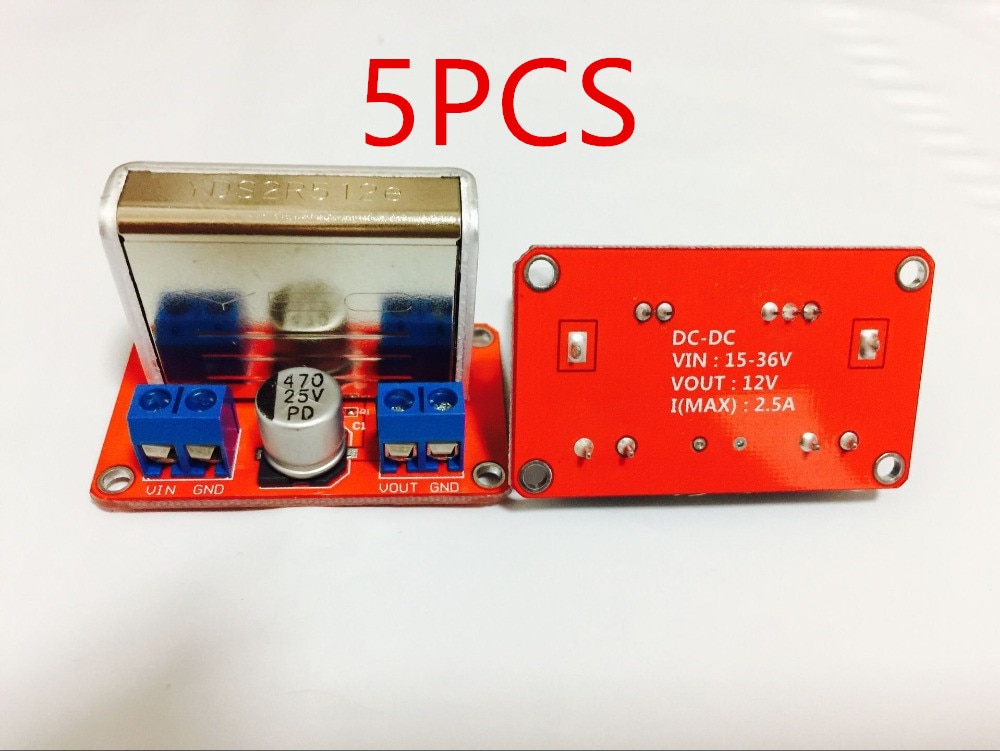 5 PCS YDS-12 DC-DC voeding gestabiliseerde module 15-36 V transformeren 12 V korte high-efficiency bescherming circuit