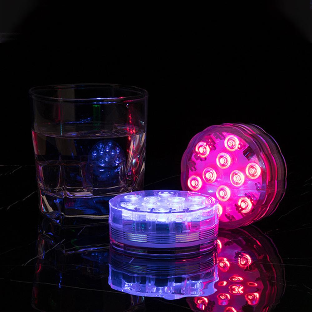Led Duiken Knop Licht Aquarium Waterdichte Licht Kleurrijke Onderwater Afstandsbediening Licht Voor Zoutwater Zoetwater Vis