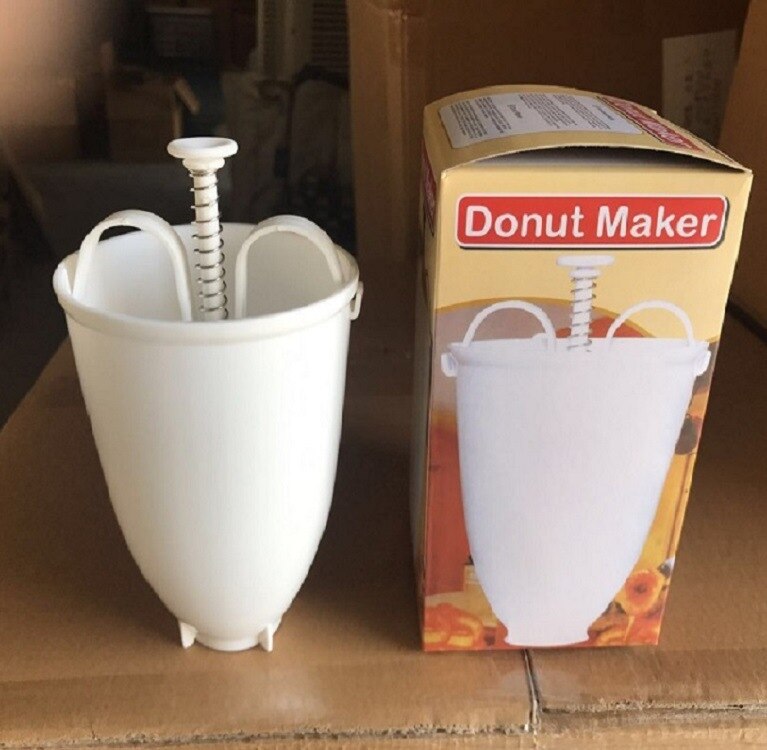 Smultring maker frityrstøp mold arabisk vaffel manuell plast lett vaffel dispenser smultring maskin lett rask bærbar