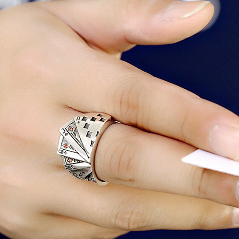 Charmant Open Poker Ring Voor Vrouwen Vintage Boho Party Ringen Gothic Punk Sieraden Cadeaus Voor Meisjes