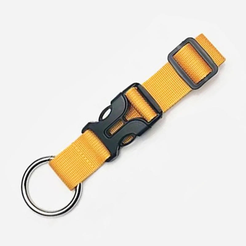1PCS Backbin Belt Buckle Luggage Band Multifunctional Backpack Nylon Hanging Buckle Portable Suitcase Hook Hanging Buckle: Gold