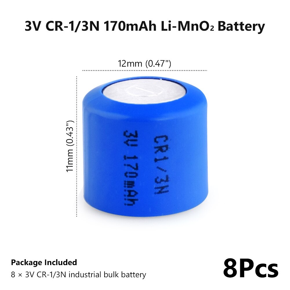 1-12 Pièces CR1/3N DL1/3N 3V batterie Au Lithium primaire DL1/3N CR1/3 1/3N CR13N 13N CR13 pour Caméra Bouton De Localisation LiMnO2 batteries: 8pcs