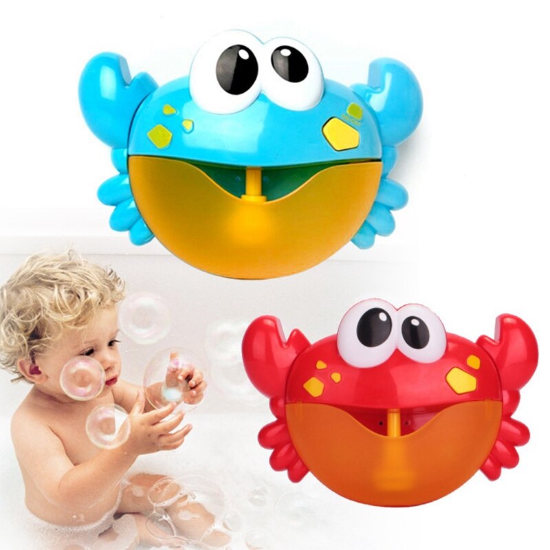 Plastic Cartoon Krab Bubble Machine Kinderen Baby Bad Bubble Machine Baby Bad Bad Speelgoed Badkamer Bad Bubble Machine