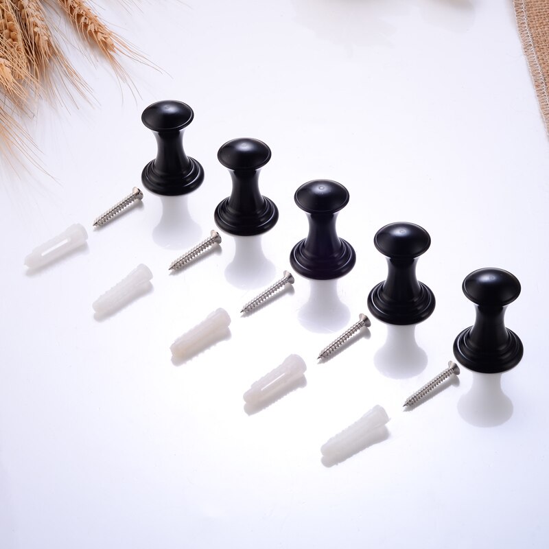 Kappekrok rustfritt stål baderomskrok svarte kroker for oppheng av håndklær veske lue kleskrok vegghenger maskinvare for bad