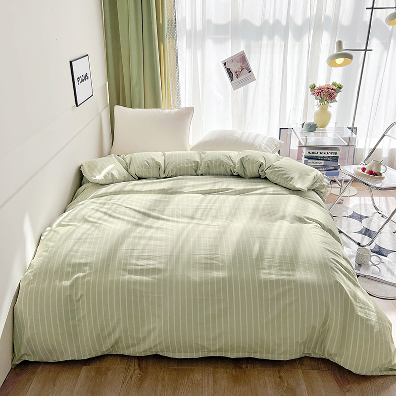 Streep Dekbedovertrek 150X200 Eenvoudige Stijl Dekbed Covers Queen Size Housse De Couette Huidvriendelijk Thuis Beddengoed (Geen Kussensloop: Koningin / Marineblauw