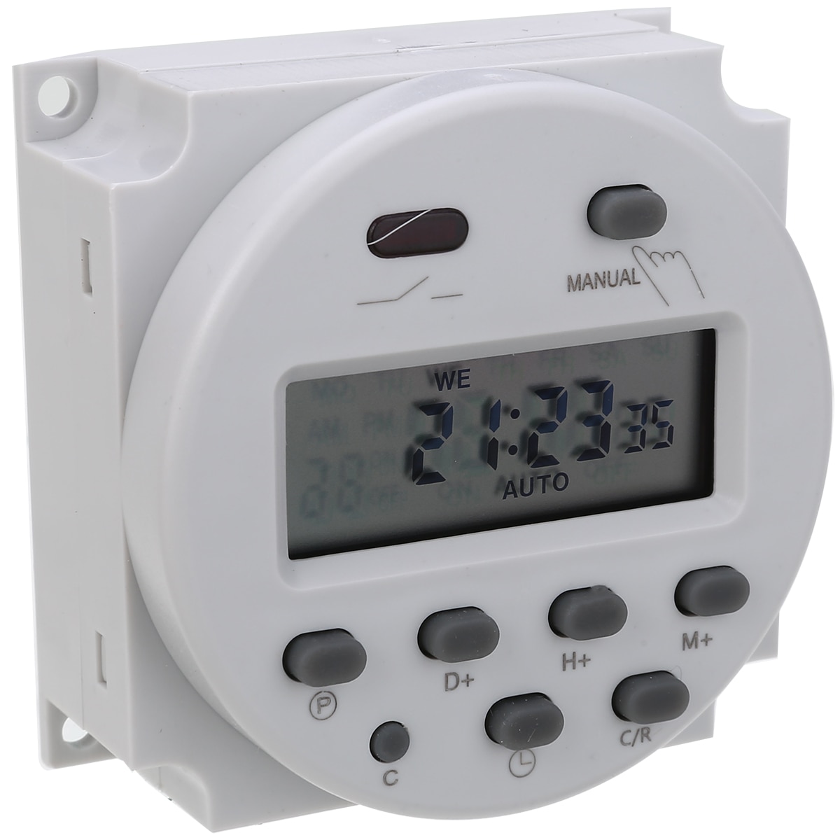 Timer tidsrelébryter ac /dc 12v 16a programmerbar digital elektrisk ukentlig 7 dagers kontroll for husholdningsapparat