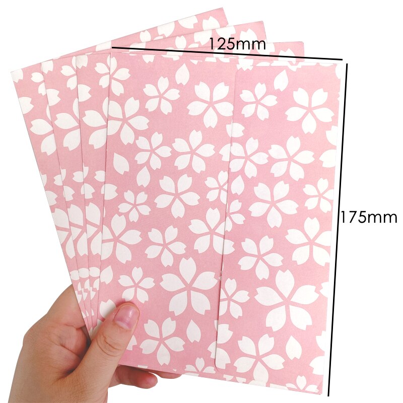 10pcs per pack Paper Envelopes Greeting Card Pink Beautiful flower Sakura Letter Envelope: 2