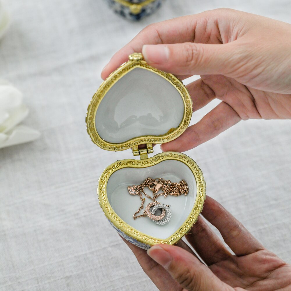 ceramic jewelry box healing system retro ceramic Ornaments box jewelry box necklace storage box cosmetic store CL101506