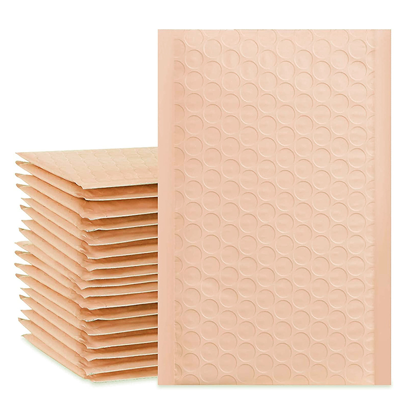 10 stk  #0 6 x 10 tommer lilla poly boble mailer polstrede konvolutter 175 x 230mm selvforseglet postpose boble konvolut emballage konvolutter: Nøgenrosa