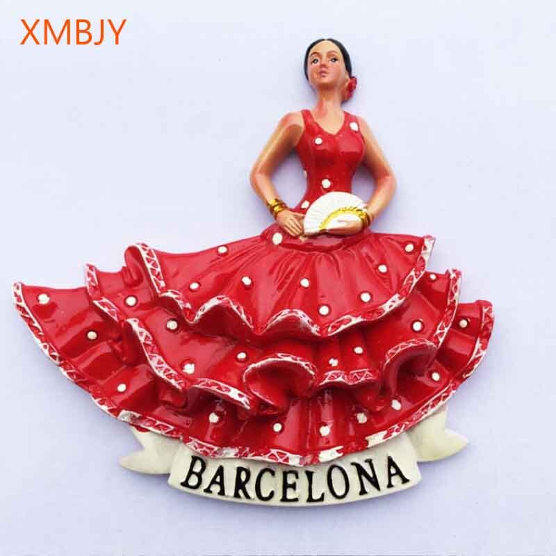 Koelkast Magneet Koelkast Magnetische Sticker Barcelona Spanje Flamenco Danser Reizen Souvenir Magneet Magneet Decor
