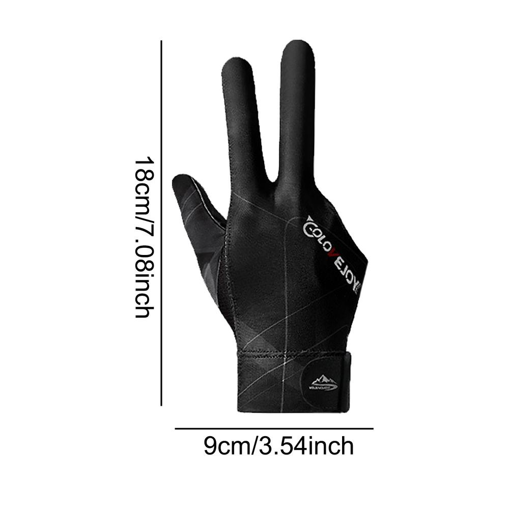 Billiards Glove Left Right Hand 3 Finger Snooker Billiard Glove Non Slip Stickers Elastic Billiard Training Gloves Accessories: PURPLE