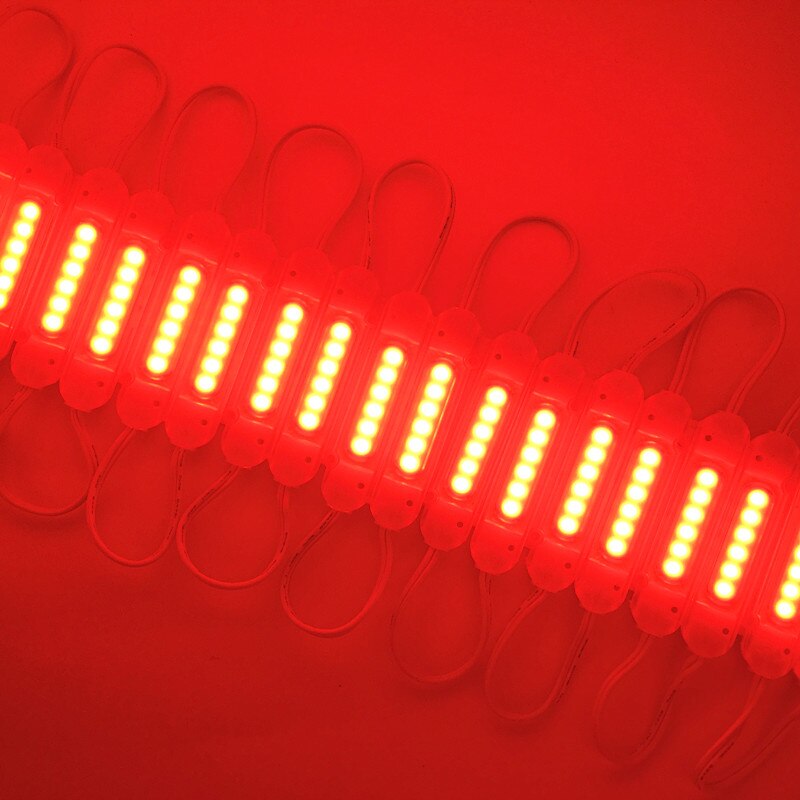 Led-moduulit valaistus vesitiivis 5730 3 lediä ruiskupuristus led-moduuli superkirkas valkoinen/lämpimänvalkoinen/punainen/vihreä 20 kpl 12v