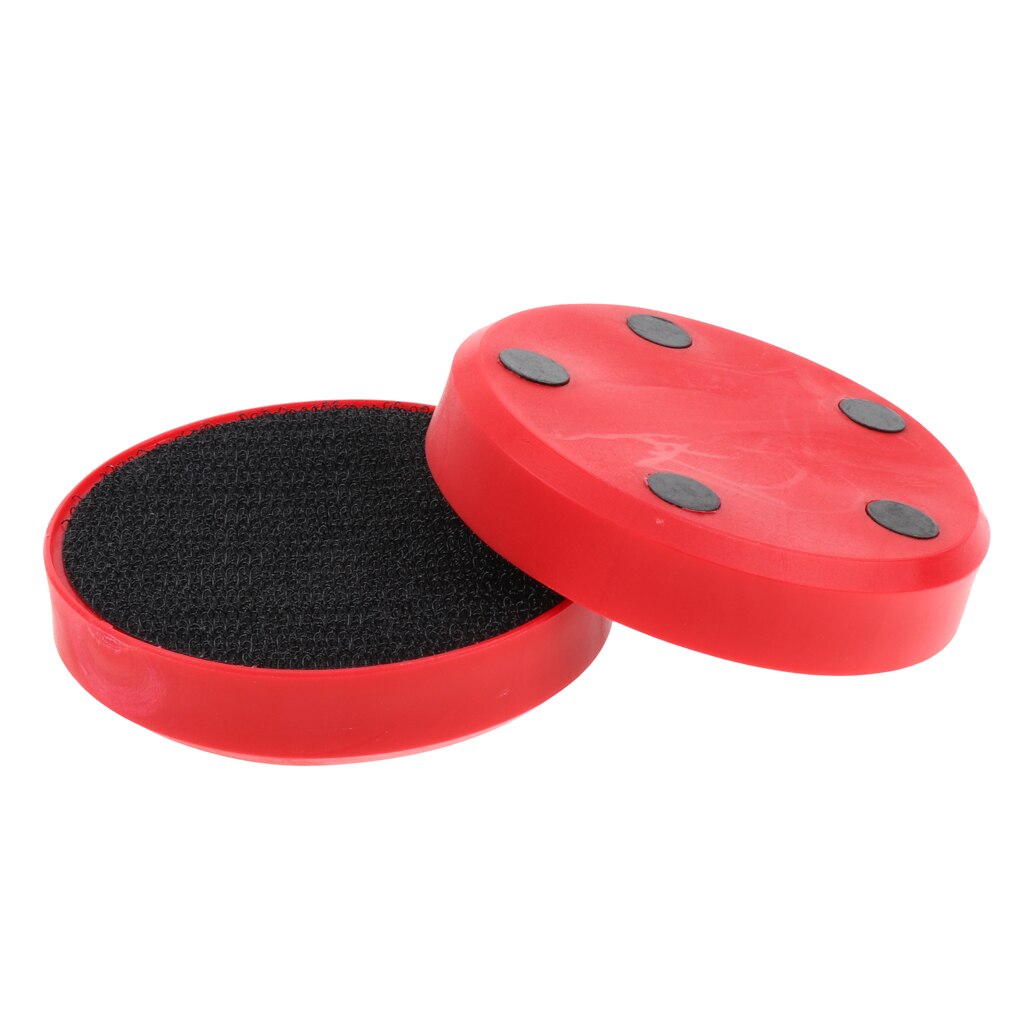 2 stk udskiftning af skyderblok aftageligt udskifteligt rundt beskyttelsessæt til palme-puck til glidehandsker på skateboard: Rød