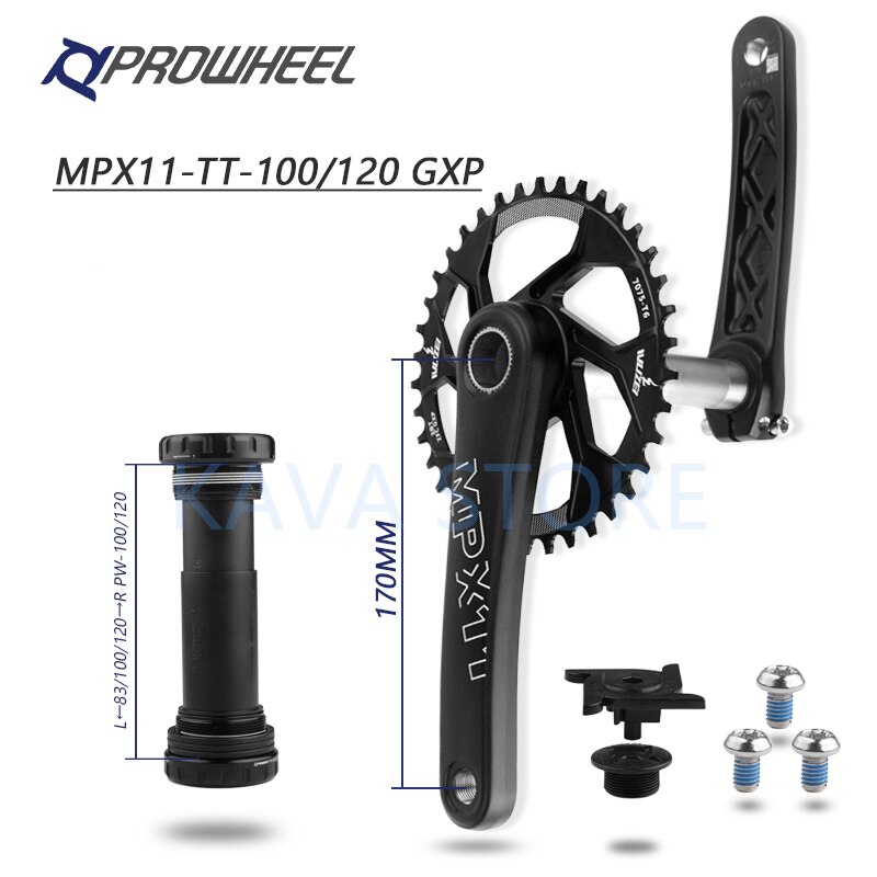 PROWHEEL Bicycle Crank Set 170MM Snow Bike Crank-set CLAW-TT MPX-11-TT Fatbike Parts Bottom Bracket Aluminum Alloy