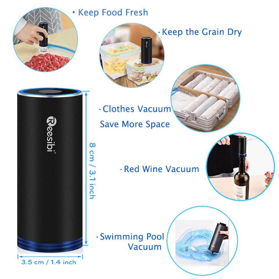 Pompe à Air électrique de stockage Sous Vide, pour la maison, les vêtements de voyage, les couvertures, les aliments, emballage Sous Vide, sacs de conservation des aliments