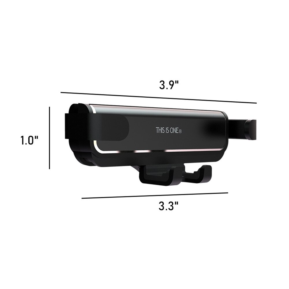 Zwaartekracht auto telefoonhouder telefoonstandaard in auto ventilatierooster telefoon grip standaard ondersteuning smartphone voor iphone xiaomi huawei: Zwart