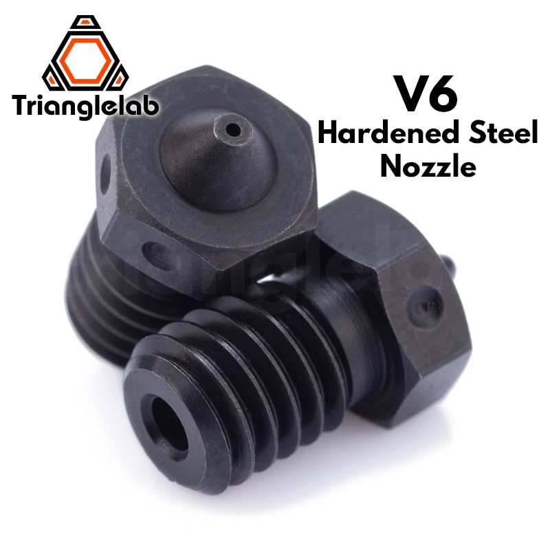 trianglelab 1PCS Top A2 Hardened Steel V6 Nozzles for printing PEI PEEK or Carbon fiber filament for E3D HOTEND