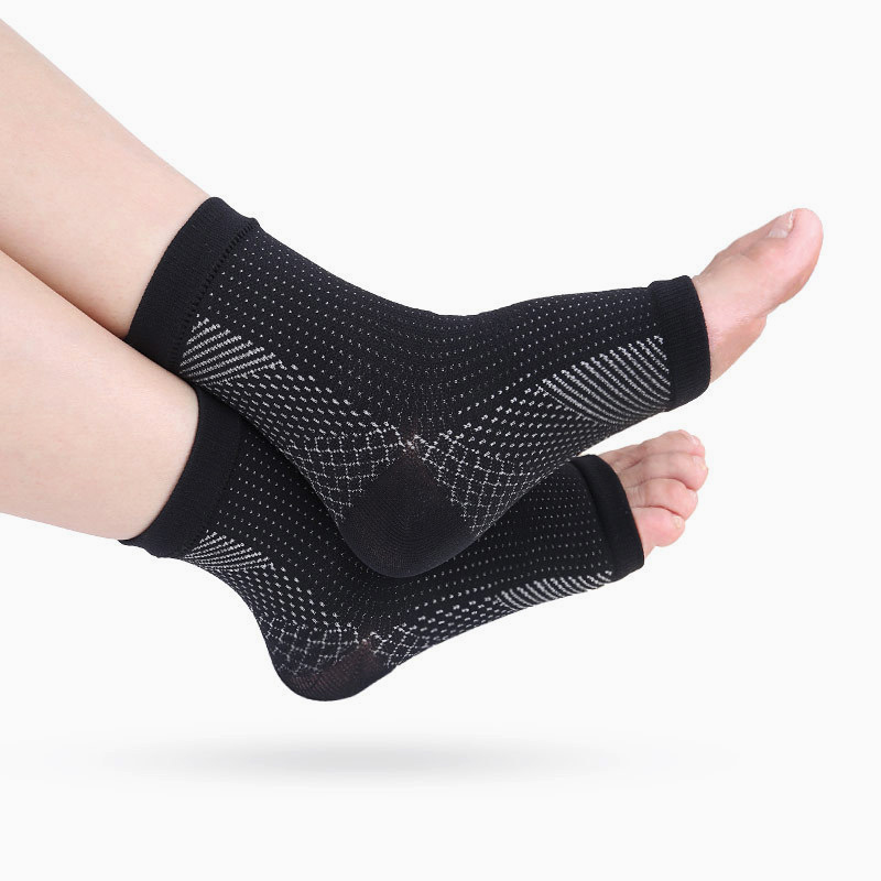 Anti træthed sport ankel støtte yoga tryk sokker smertelindring fod ærme stretch kompression åndbar sort seler sokker