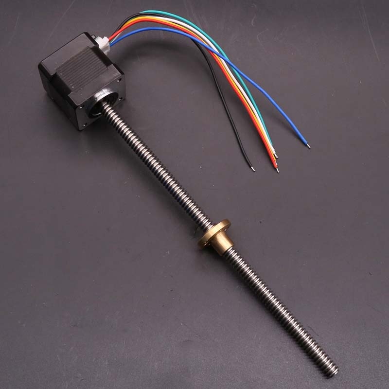 35mm Stepper Motor 2-phase 4-wire Long Linear Screw Shaft Rod 0.15NM 1.3A Micro Nema 14 Stepping Motor 195mm Long Axis Motor