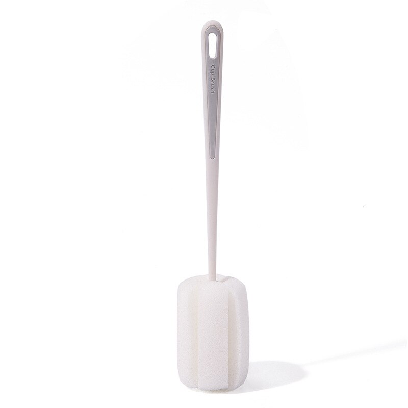 Lange Handvat Babymelk Zuigfles Spons Borstel Tepel Cleaner Multifunctionele Huishoudelijke Cup Reinigingsborstel Baby Accessoires: White