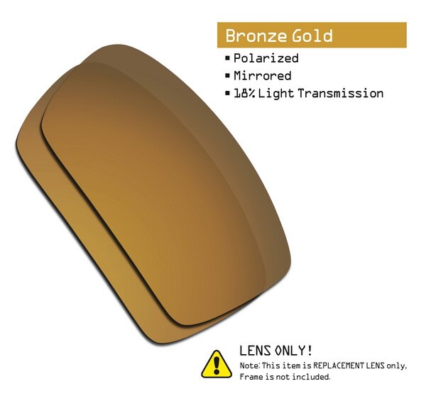 SmartVLT Polarized Replacement Lenses for Oakley Gascan Sunglasses - Multiple Options: Bronze Gold