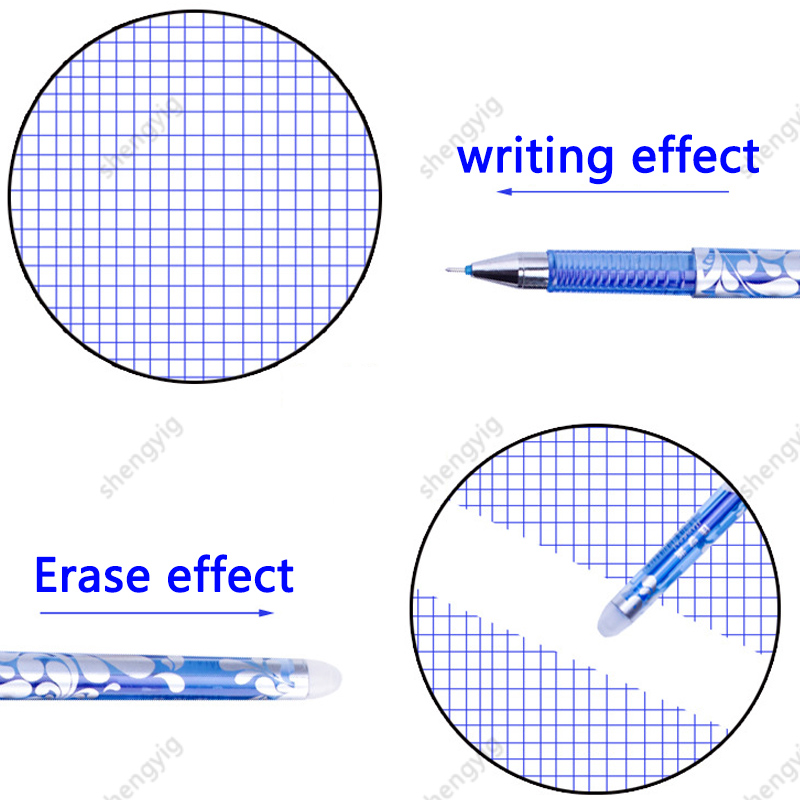100 unids/set Kawaii recarga borrable bolígrafos borrables bolígrafo de Gel boceto escritura papelería para cuaderno útiles escolares lindo lápiz para niños