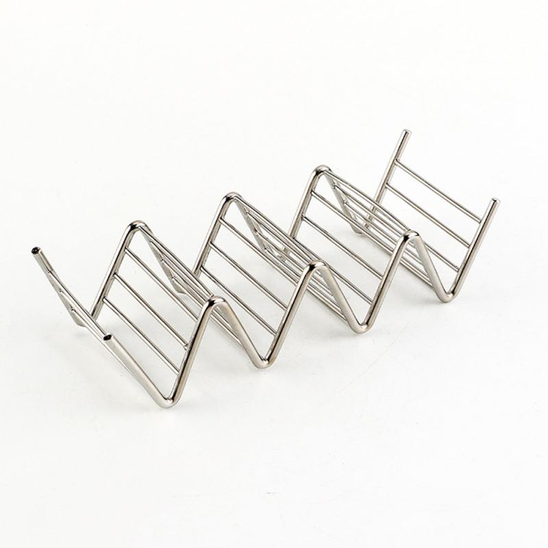 Display Stand For Pizza Stand Stainless Steel Taco Holder Stand Tray Restaurant Baking Tool Food Stand Tray Rack Oven Supplies