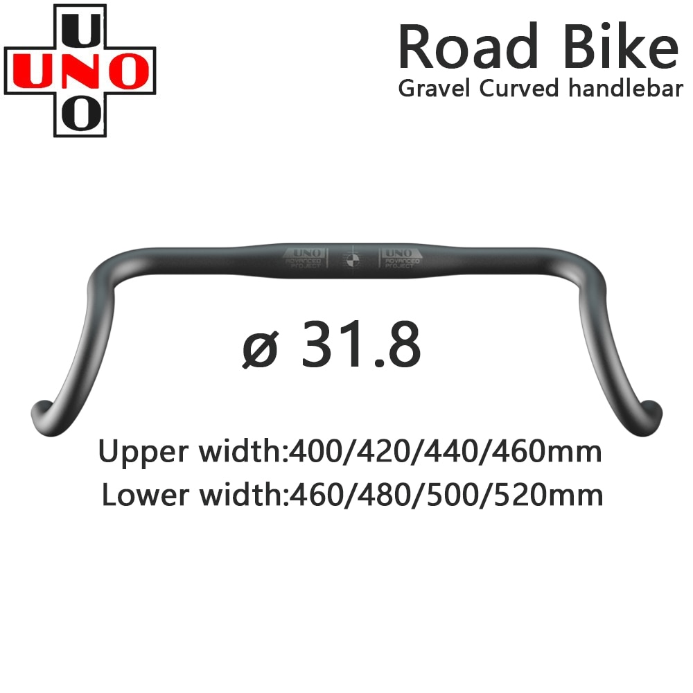 UNO Gravel Cykelstyre 400/420/440/460mm Landsvägscykel Ultralätt Styre Landvägscykel Del
