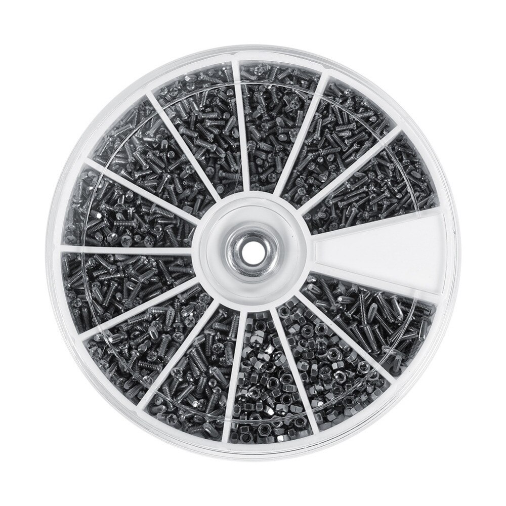 600 Uds 12 tipos de tornillos pequeños tuercas herramienta de reparación accesorio surtido tuerca y kit de tornillos para relojes glasse electron