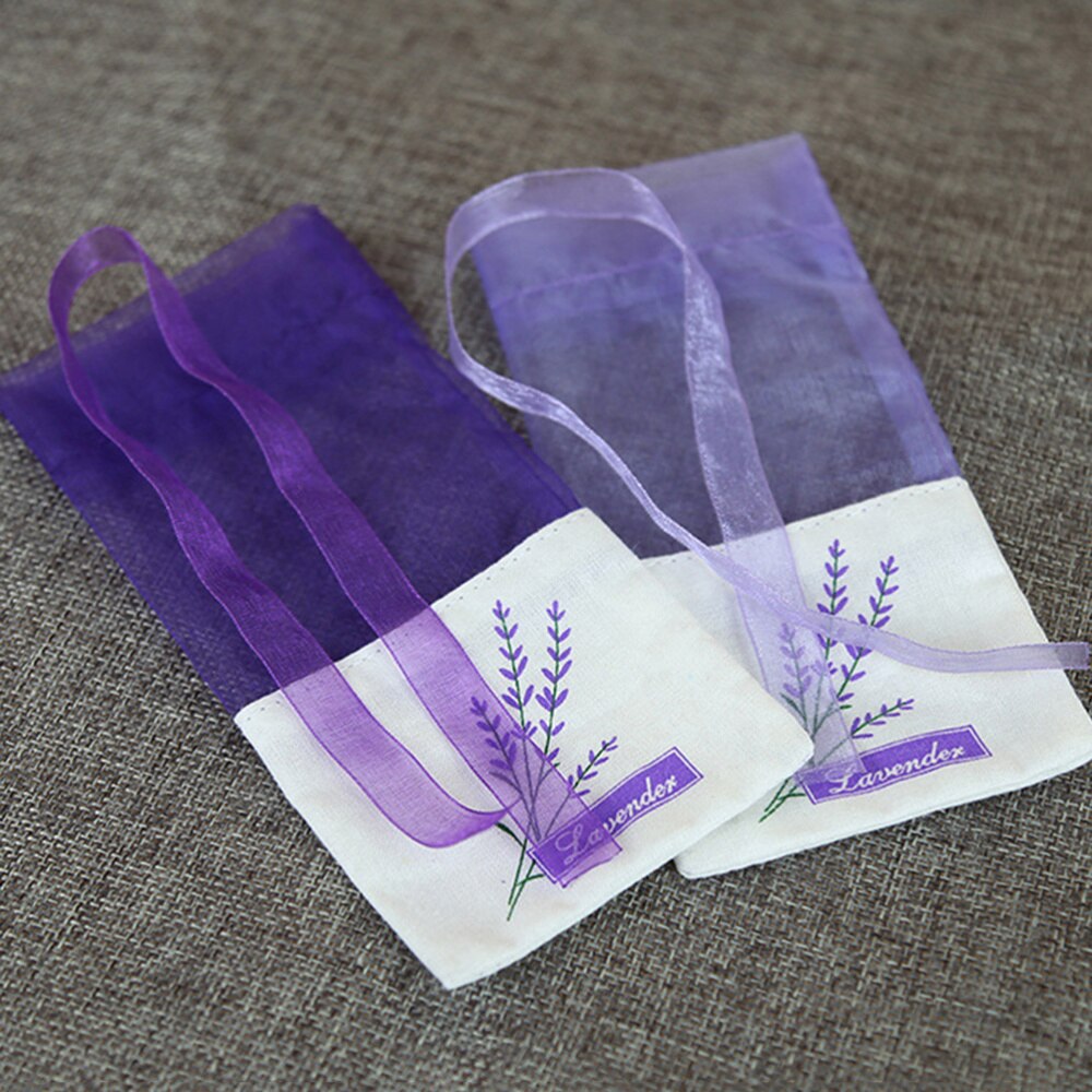 30 stuks lege zakjes met bloemenprint, geurzakje met lavendel (portemonnee stijl) - lichtpaars