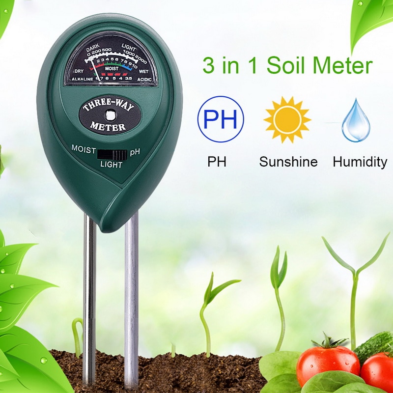 Miernik wilgotności miernik wilgotności hydroponika analizator ogrodnictwo detektor higrometr 3 w 1 roślin kwiaty próbnik PH