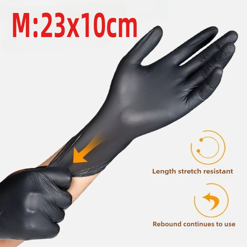 Wegwerphandschoenen Zwarte nitrilhandschoenen Latex Veelzijdig Waterdicht Geschikt voor keukenreiniging Afwassen Koken Auto: Blauw / 200 stks