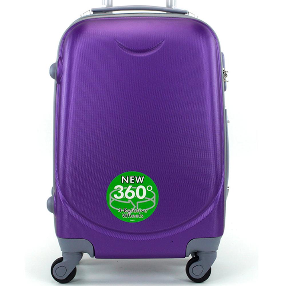 Maleta de viaje mediana rigida 4 ruedas 360grados giratorias 65cmX40cmX25cm: Púrpura