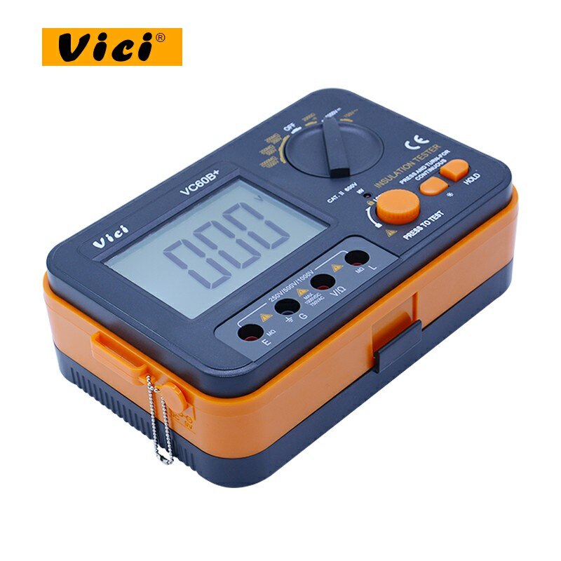 VC60B+Digital Insulation Resistance Tester Megger DC 250V/500V /1000V High voltage and short circuit alarm buzzer alarm function