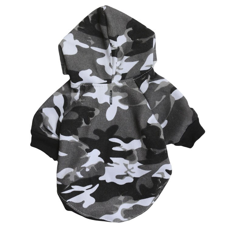 Chien de compagnie carlin bouledogue français vêtements sweat à capuche Camouflage tissu confortable adapté pour automne et hiver chiot manteau: M