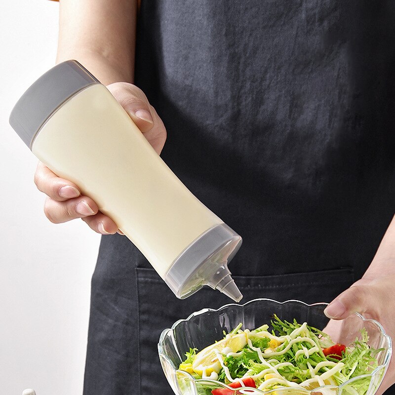 Salat Melken Flasche Kunststoff Salat Senf Küche Zubehör Soße quetschen Bequem Silikon Milch Flasche Gewürz Werkzeug