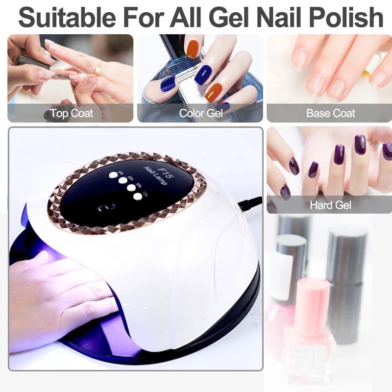 Nail Lamp Gel Nail Polish Dryer For Nails Gellak UV Lamp Quick Drying Smart LCD Display Art Tool Manicure Machine
