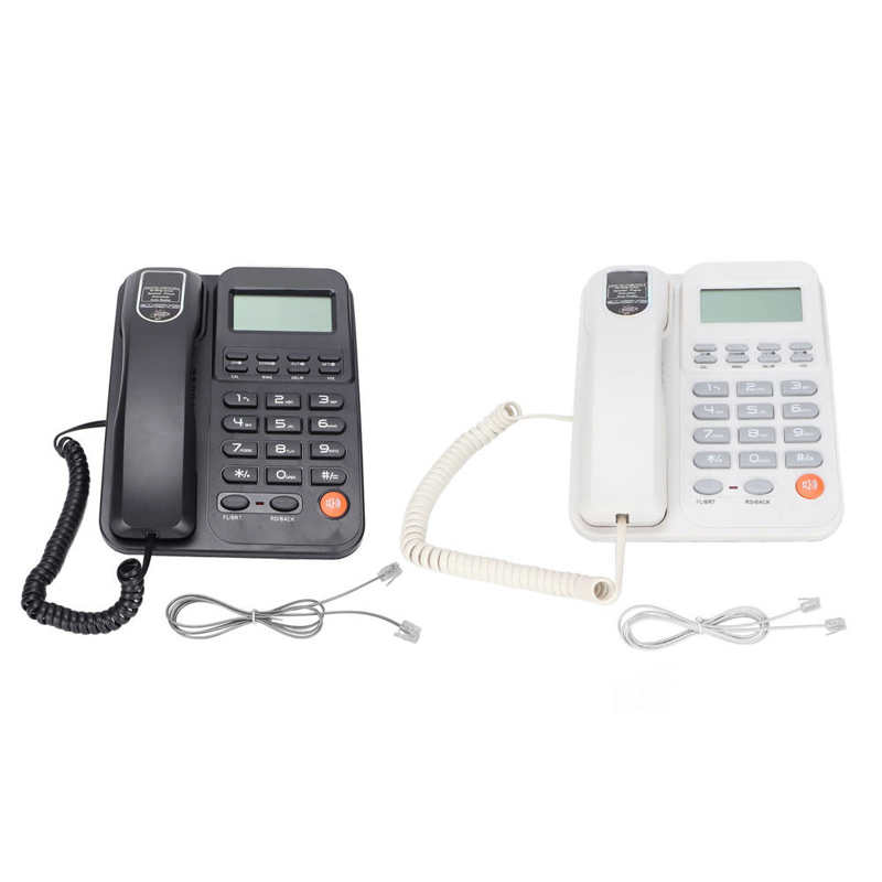 Landline Phone Desktop Corded Fixed Telephone Semi Hands Free Wired Phones with Caller ID Display for Home Office Hotel Use