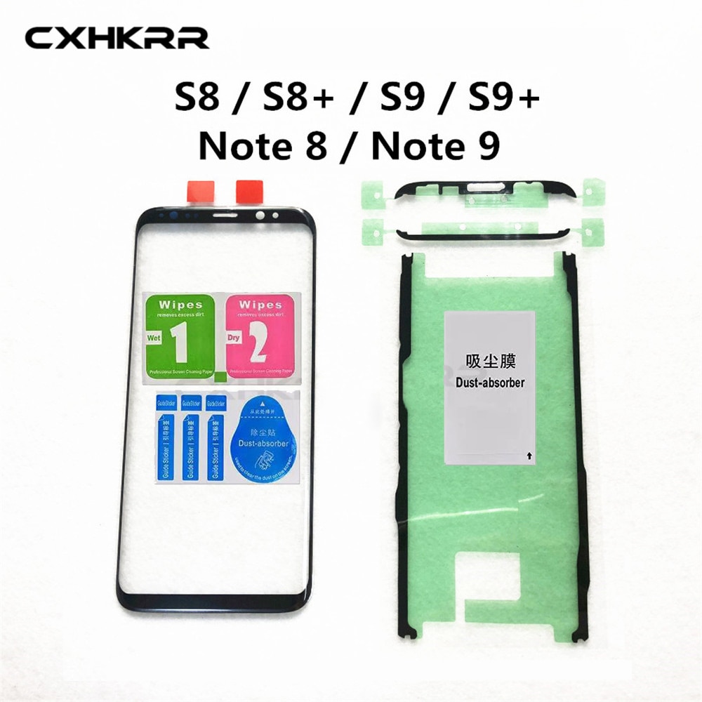 Für Samsung Galaxy S8 S9 Plus S8 + S9 + Hinweis 8 9 S10e LCD display outer touch panel bildschirm glas ersatz Front Glas Objektiv