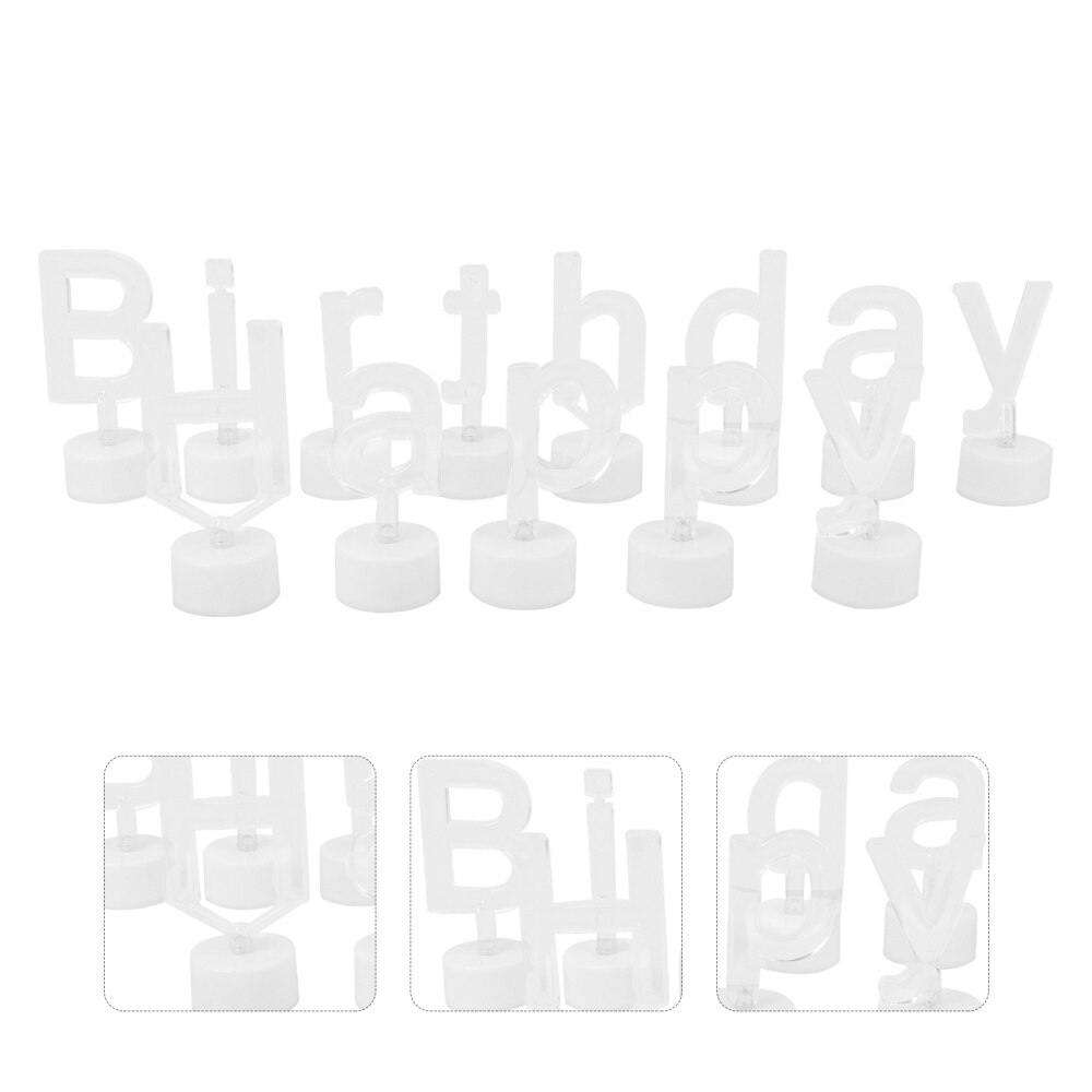 1 sæt fødselsdag brev stearinlys unik stearinlys lampe fødselsdag lampe til: Farverig