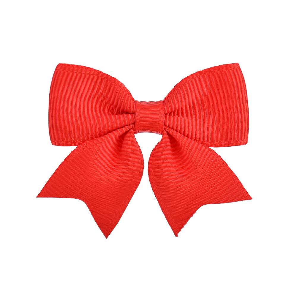 1 Piece Solid Grosgrain Ribbon Bows Hairpin Girl's Hair Bows Boutique Hair Clip Handmade Bowknot Clip For Kids Hair Accessories: 12