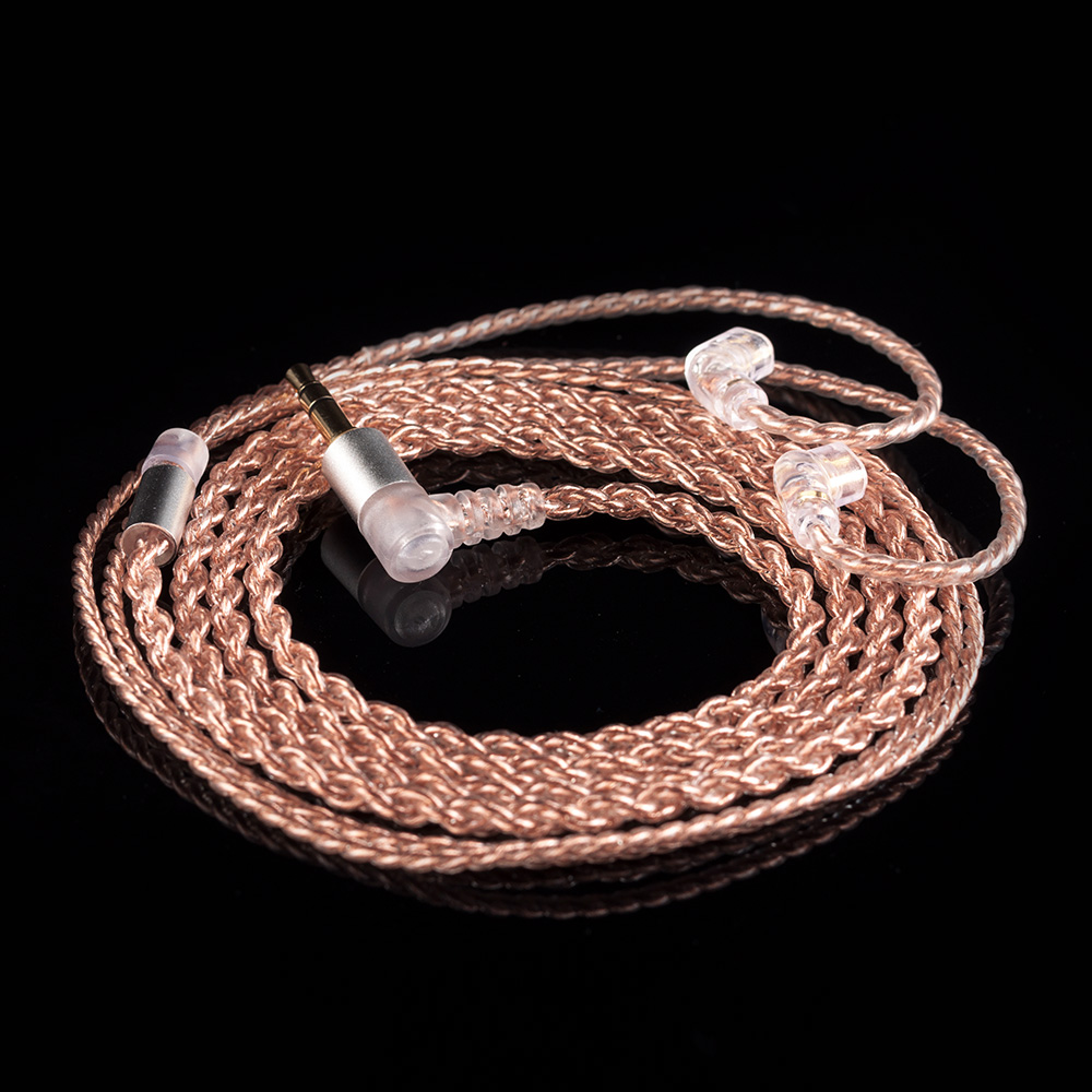KBEAR 4 Core cuivre mise à niveau câble d'écouteurs 2PIN/QDC/MMCX/TFZ écouteurs connecteur pour KBEAR KB06 KZ ZSN PRO casque HIFI casque: Rouge