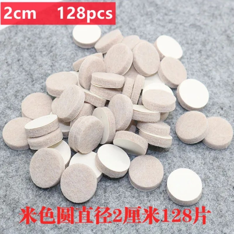 Coussinets de pieds de chaise en feutre épais de 5mm, auto-adhésifs pour meubles muets, joint Anti-collision antidérapant, tapis de protection de sol en bois, 128 à 18 pièces: Rouge Rronze