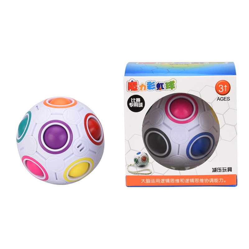 Cube Speed Rainbow Puzzle Children's Football Education Learning Decompression Toys Adult Children's Toys