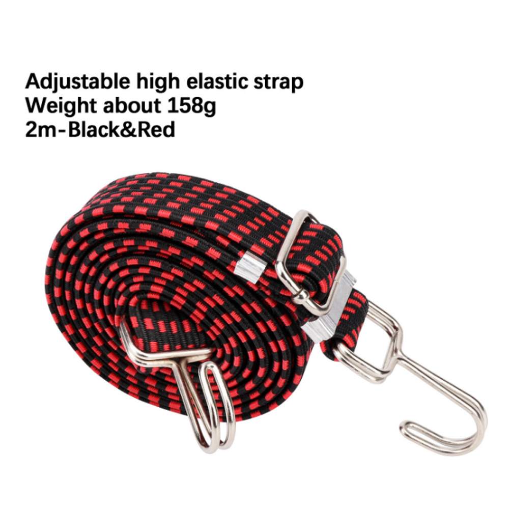 Ganchos elásticos de goma para equipaje, cuerda para bicicletas, brida para equipaje de bicicleta, correa para portaequipajes, gancho de banda fija, accesorios para coche, 0,5/1/2M